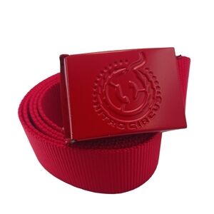 Nitro Circus Mens Web Belt Red 46.5 in Adjustable Sports Moto Sports